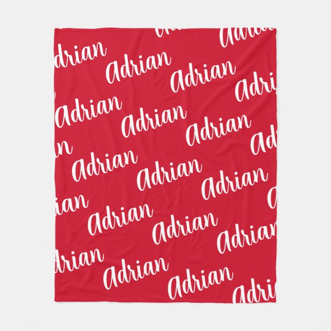 Anpassad Blanket för Family Namn Red Fleecefilt (Framsidan)