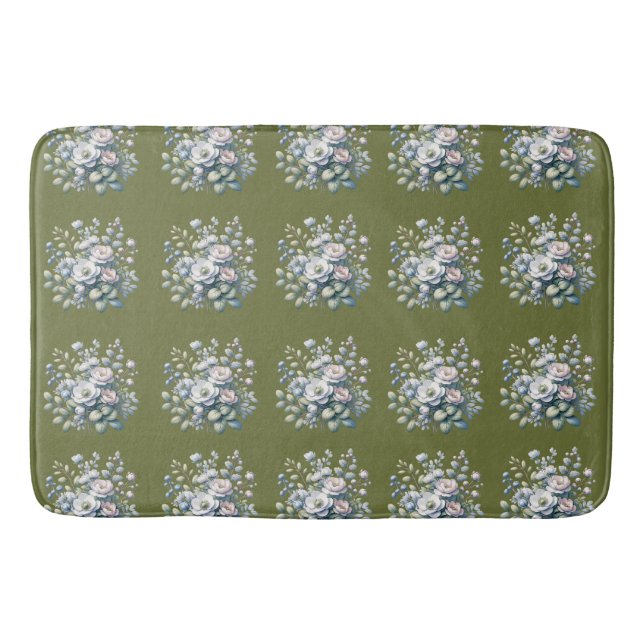 Anpassad blomdesign  badrumsmatta (Framsidan)
