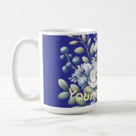 Anpassad blomdesign  kaffemugg