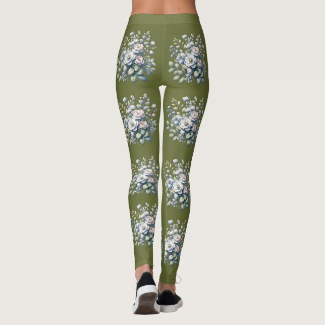 Anpassad blomdesign  leggings (Baksida)