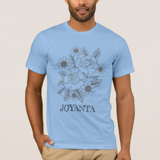 Anpassad blomdesign vit herr Joyanta T Shirt