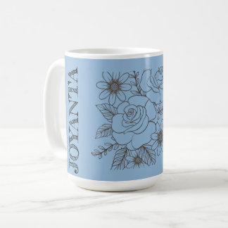 Anpassad blomdesign vit Joyanta Kaffemugg