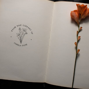 Anpassad blomma från bibliotek av  stämpel
