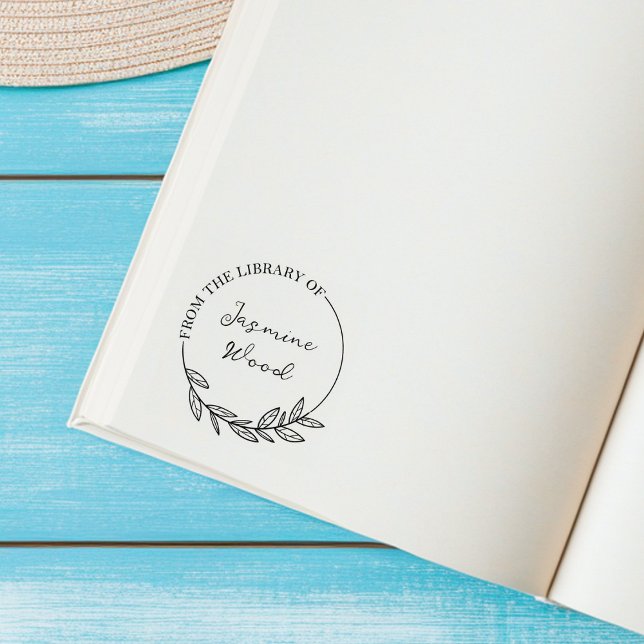 Anpassad blomma från detta bibliotek  stämpel (Skapare uppladdad)