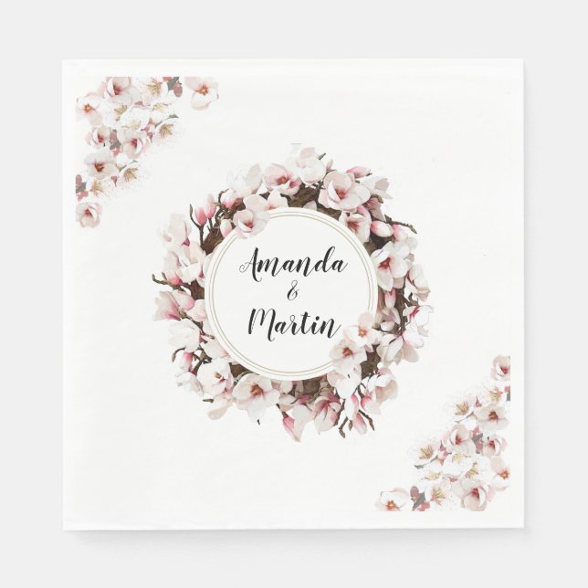 Anpassad Blommar Art WAN Pappersservett (Framsidan)