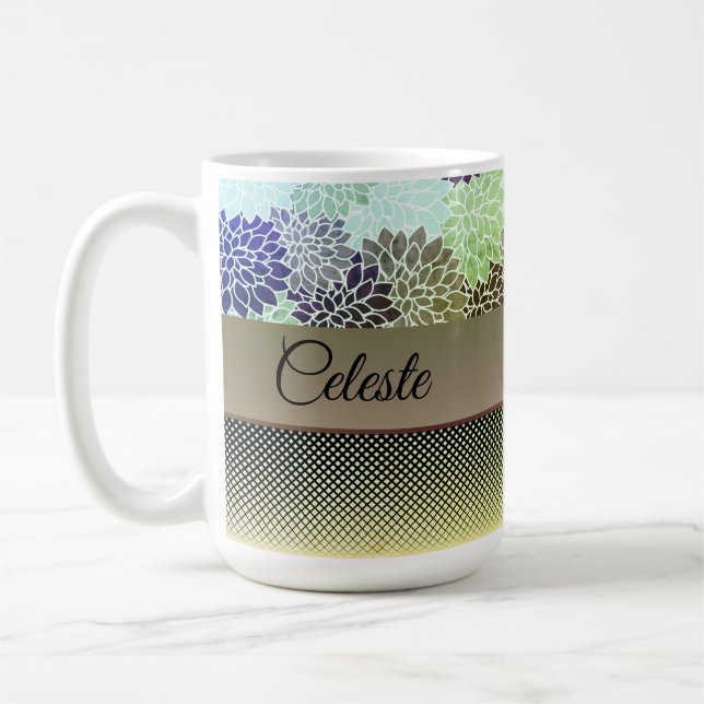 Anpassad Blommigt för elegant Kaffemugg (Vänster)