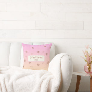 Anpassad Blommigt för Whimsical Nursery Rosa Gult Kudde