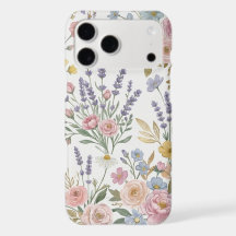 Anpassad blommönster iPhone 17 Pro Max Slankt fodr