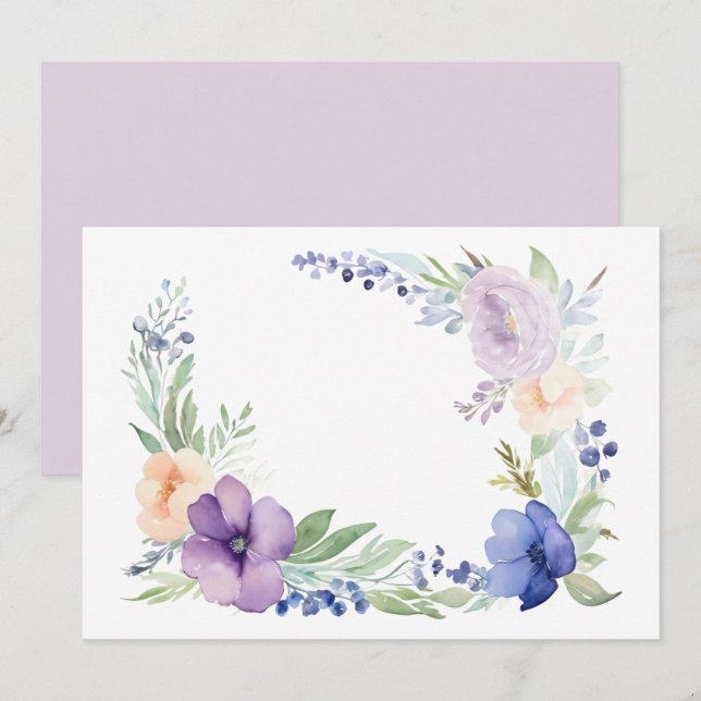 Anpassad blomster spara datumet (Fram/baksida)