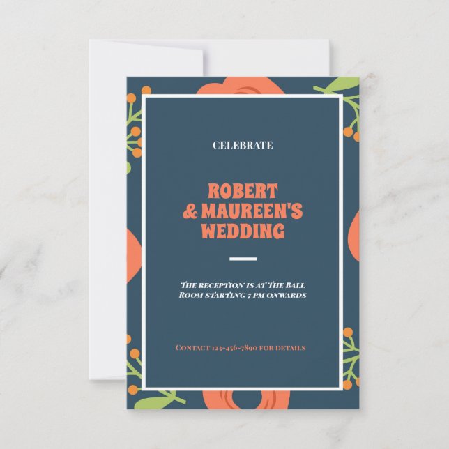 Anpassad blomsterdekor vid bröllopsfesten (Framsida)