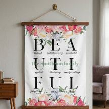 Anpassad blomsterfamilj Vacker Liv Gobeläng