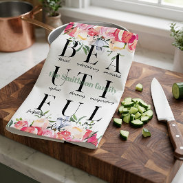 Anpassad blomsterfamilj Vacker Liv Kökshandduk