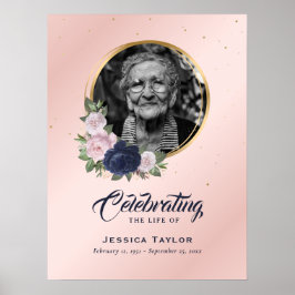 Anpassad blomsterfirande av livets begravningsskyl poster