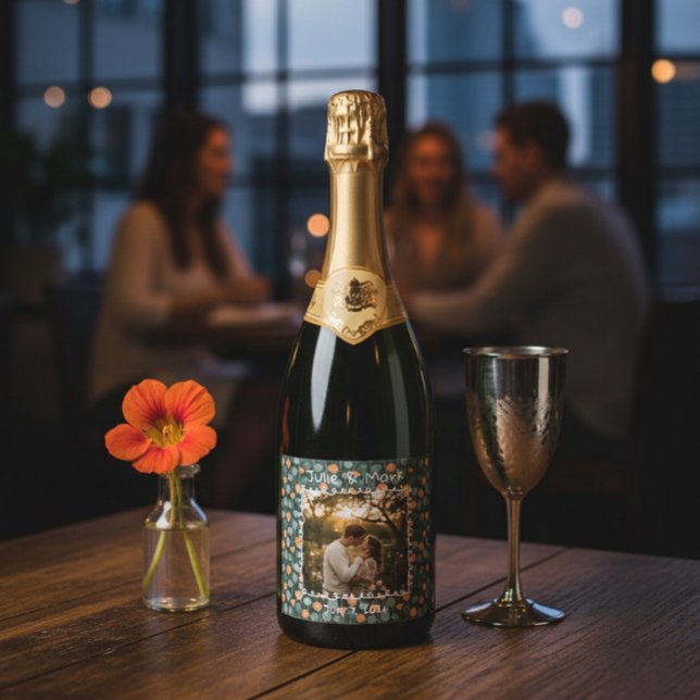 Anpassad blomsterförlovningsfoto champagne  (Skapare uppladdad)
