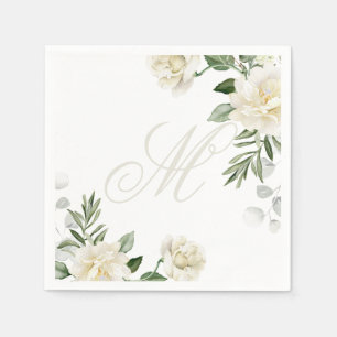 Anpassad blomsterinitial pappersservett