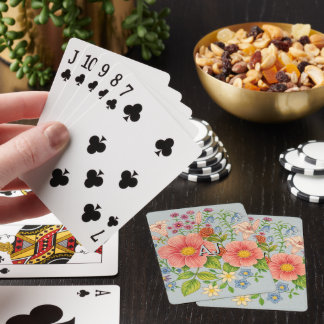 Anpassad blomsterkonst casinokort