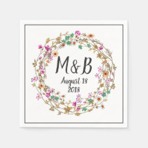 Anpassad blomsterkrans i landlig stil konstmotiv