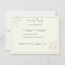 "Anpassad blomsterlegant bröllops-RSVP"