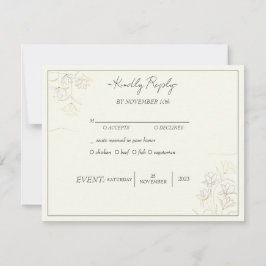 "Anpassad blomsterlegant bröllops-RSVP" Inbjudningar