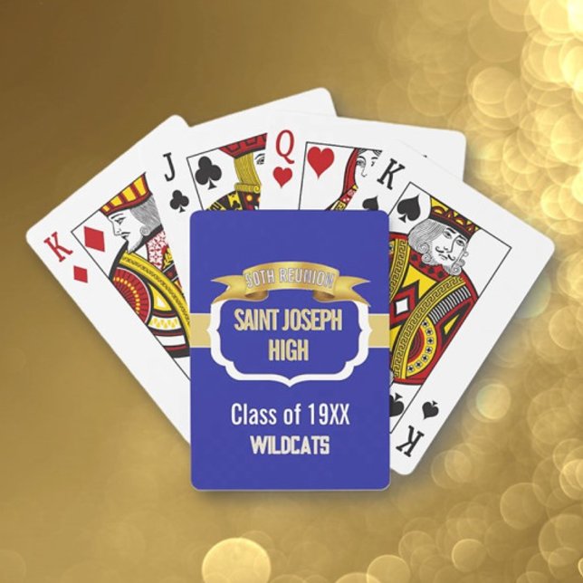 Anpassad BLUE 50-års klassåterträff  Casinokort (Skapare uppladdad)