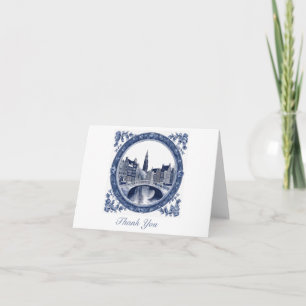 Anpassad Blue Delft Amsterdam  Tack Kort