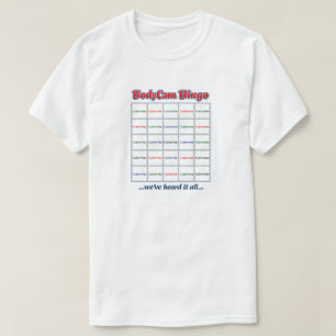 "Anpassad BodyCam Bingo 1" (vit 2) T-Shirt