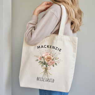 Anpassad Boho Blommig Brudtärna Gåva för Brudens T Tygkasse