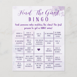 Anpassad Boho Blommig Hitta Gästbingo Game Flygblad