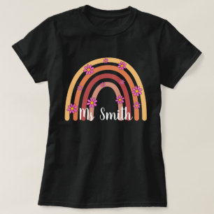 Anpassad Boho-regnbågslärareskanka , Personlig lär T Shirt