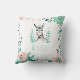 Anpassad Boho Söt Åsna Kudd Pastellgrön Kudde