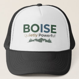 Anpassad Boise läderlapp Trucker Hatt Keps