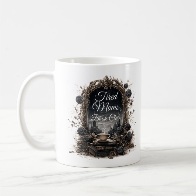 Anpassad bokklubb för goth-bokälskare kaffemugg (Vänster)
