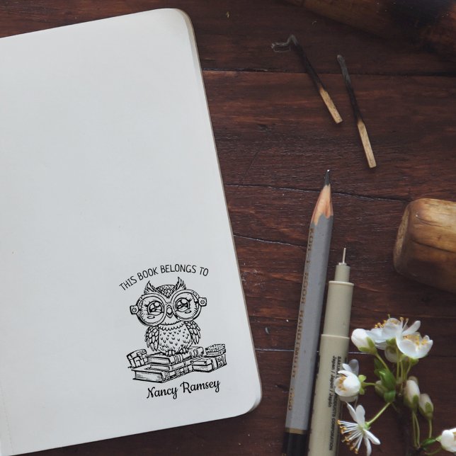 Anpassad bokplåt med uggla stämpel (Skapare uppladdad)