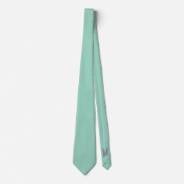 Anpassad bokstav M Ljus teal Färg Elegans Klädsel Slips