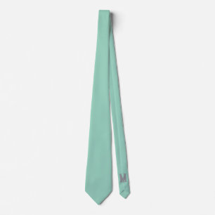 Anpassad bokstav M Ljus teal Färg Elegans Klädsel Slips