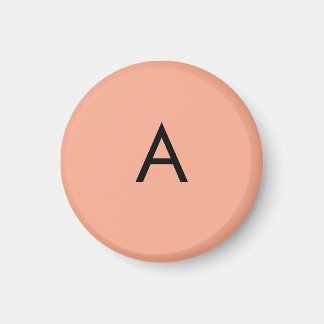 Anpassad bokstavsmonogram persika magnet