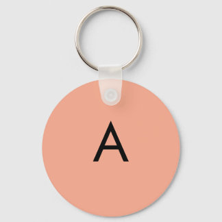 Anpassad bokstavsmonogram persika nyckelring