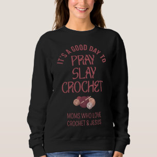 Anpassad BÖN SLÅ VIRKA Kristna Mamma Virkare T Shirt