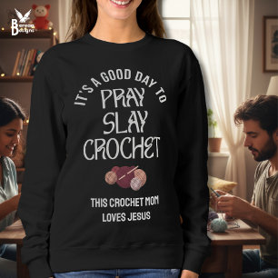 Anpassad BÖN SLÅ VIRKA Mor Virkare Kristen T Shirt