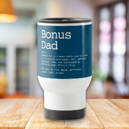 Anpassad Bonus Pappa Styvpappa Definition Blå Resemugg