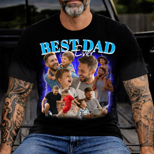 Anpassad Bootleg 90-tal Bästa Pappa Någon Gång Fot T Shirt