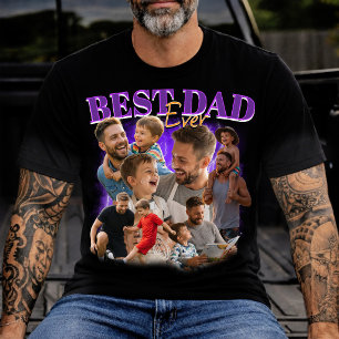 Anpassad Bootleg 90-tal Bästa Pappa Någon Gång Fot T Shirt