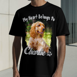 Anpassad bootleg-typografi Namn Mitt hjärta tillhö T Shirt