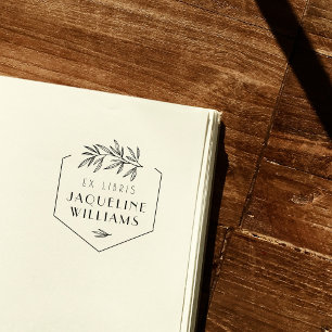 Anpassad botanisk bibliotek bok ex libris bokmärke självfärgande stämpel