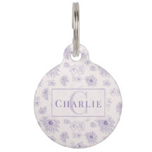 Anpassad botanisk monogram | Personlig husdjurs-ID