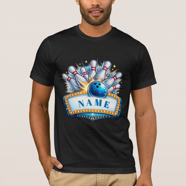 Anpassad bowling  t shirt (Framsida)