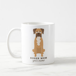 Anpassad Boxer Mamma Mugg, Personlig Boxer Hund mu Kaffemugg