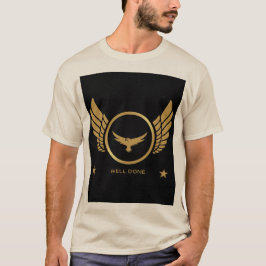Anpassad Bra Gjort-Text Örn Bild Sand Färg Tryck T Shirt