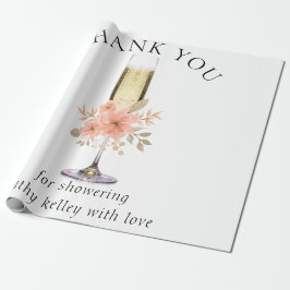 Anpassad Branded Bubbly och Brunch Bröllopsdusch Presentpapper