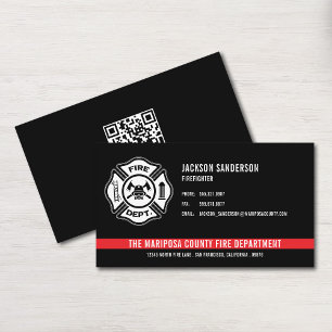 Anpassad brandkår brandman QR-kod Visitkort